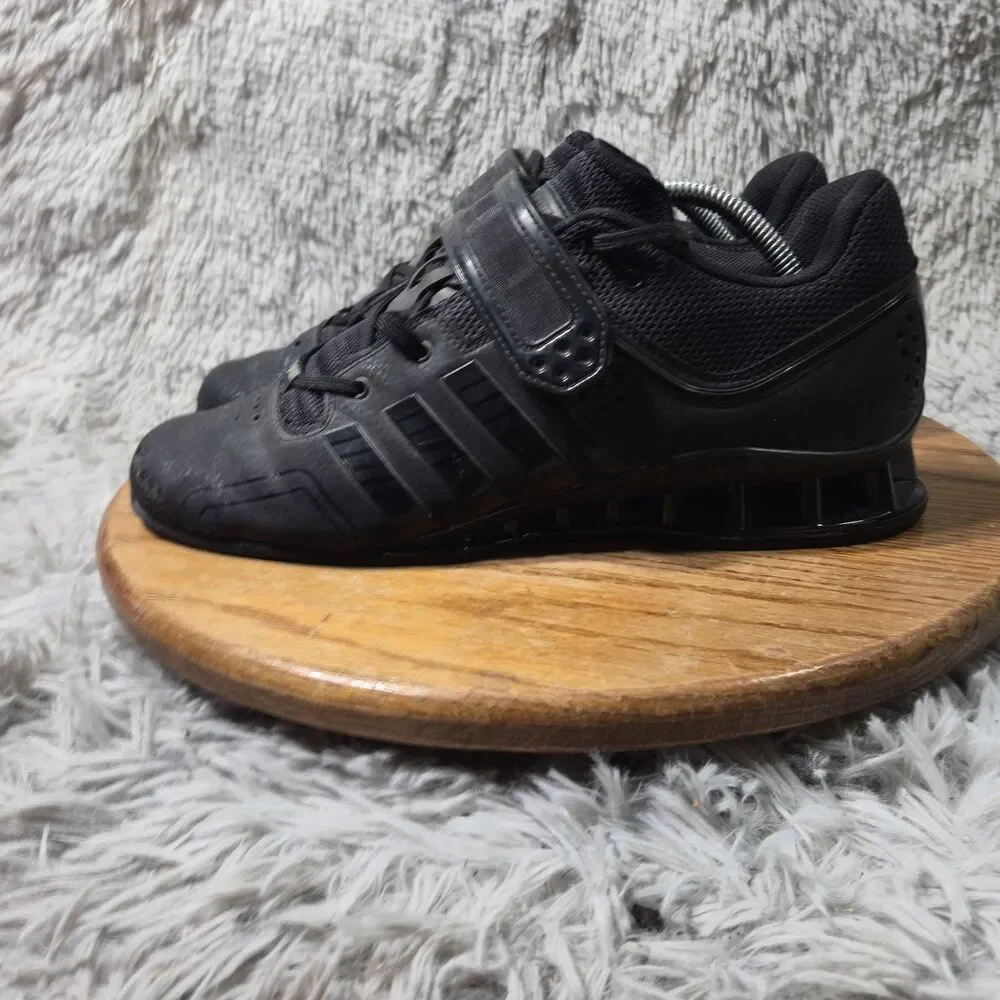 Adidas Adipower Weightlifting Gym Training Black Strap Sneaker Shoes Men Size 10